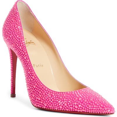 Christian Louboutin Kate Crystal Embellished Pointed Toe Pump - Pink