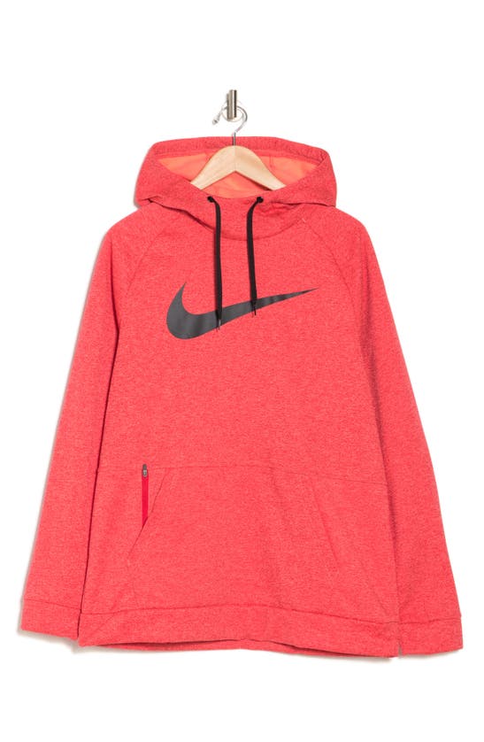 Nike Logo Hoodie In University Red/ Magic Ember