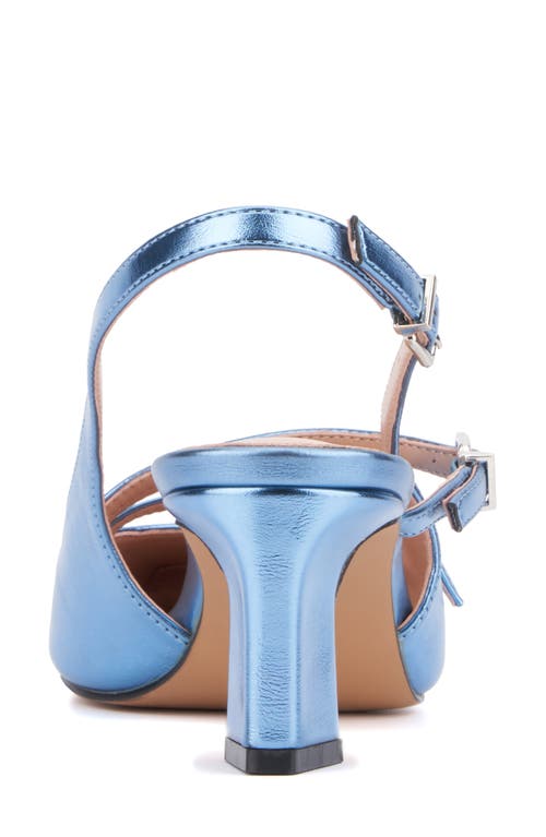 Shop New York And Company Imari Slingback Pump In Blue Metallic