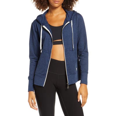 Vuori Performance Zip Front Hoodie, Blue