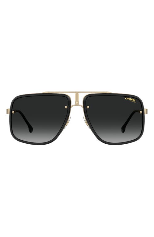 Carrera Eyewear Glory II 59mm Aviator Sunglasses in Gold/Green Gradient
