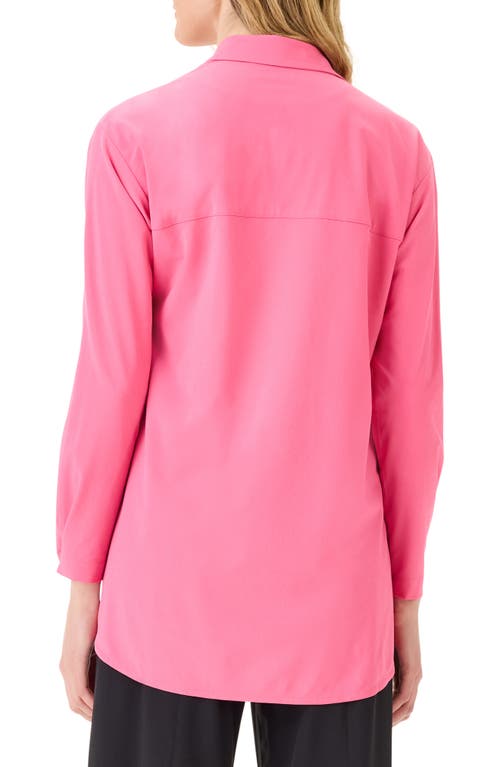 Shop Nz Active By Nic+zoe Tech Stretch Snap Shirt In Pure Pink