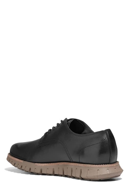 Shop Cole Haan Zerogrand Remastered Plain Toe Derby In Black/ch Irish Coffee