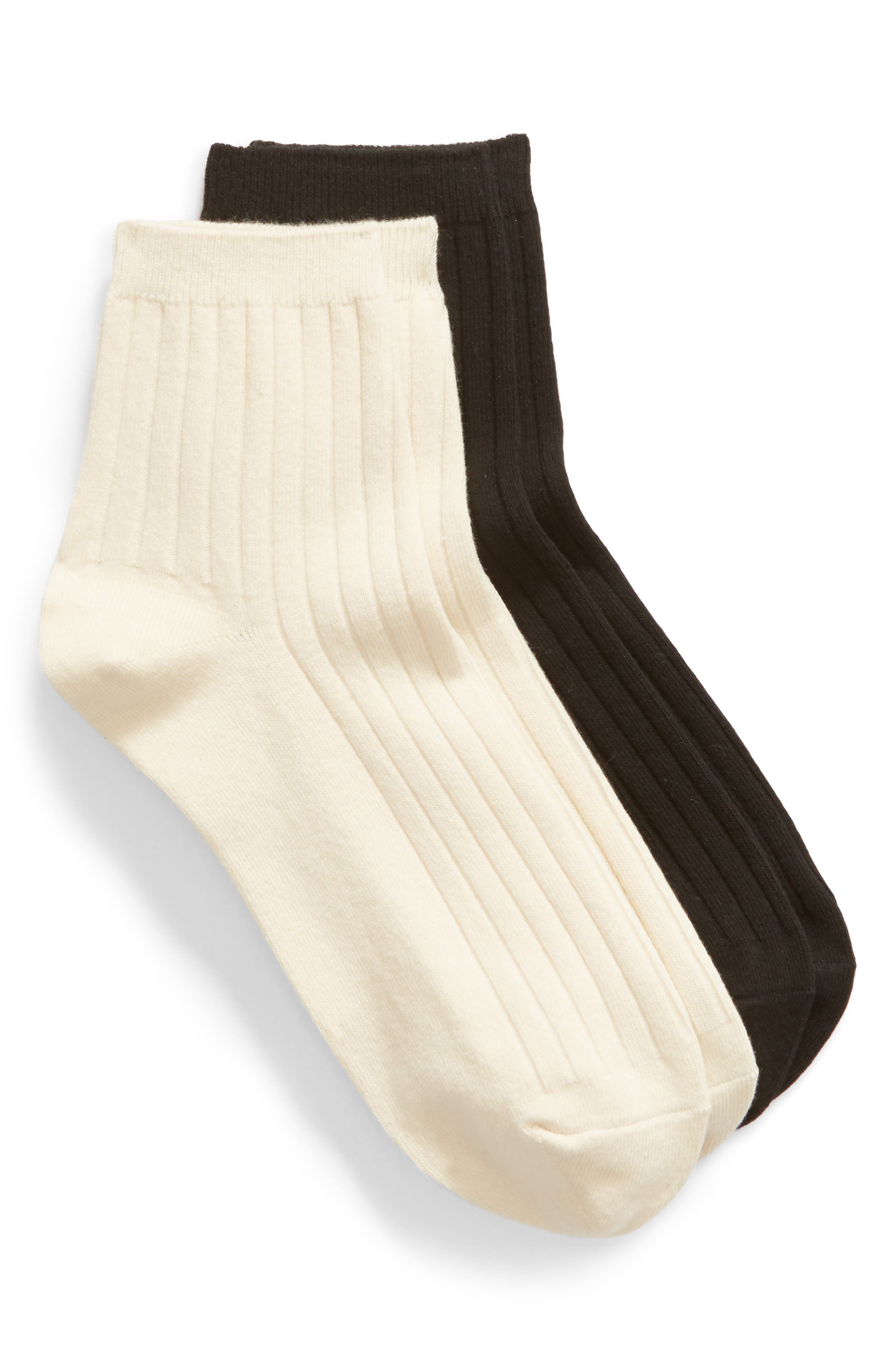 Madewell 2Pack Ribbed Heather Ankle Socks Nordstrom