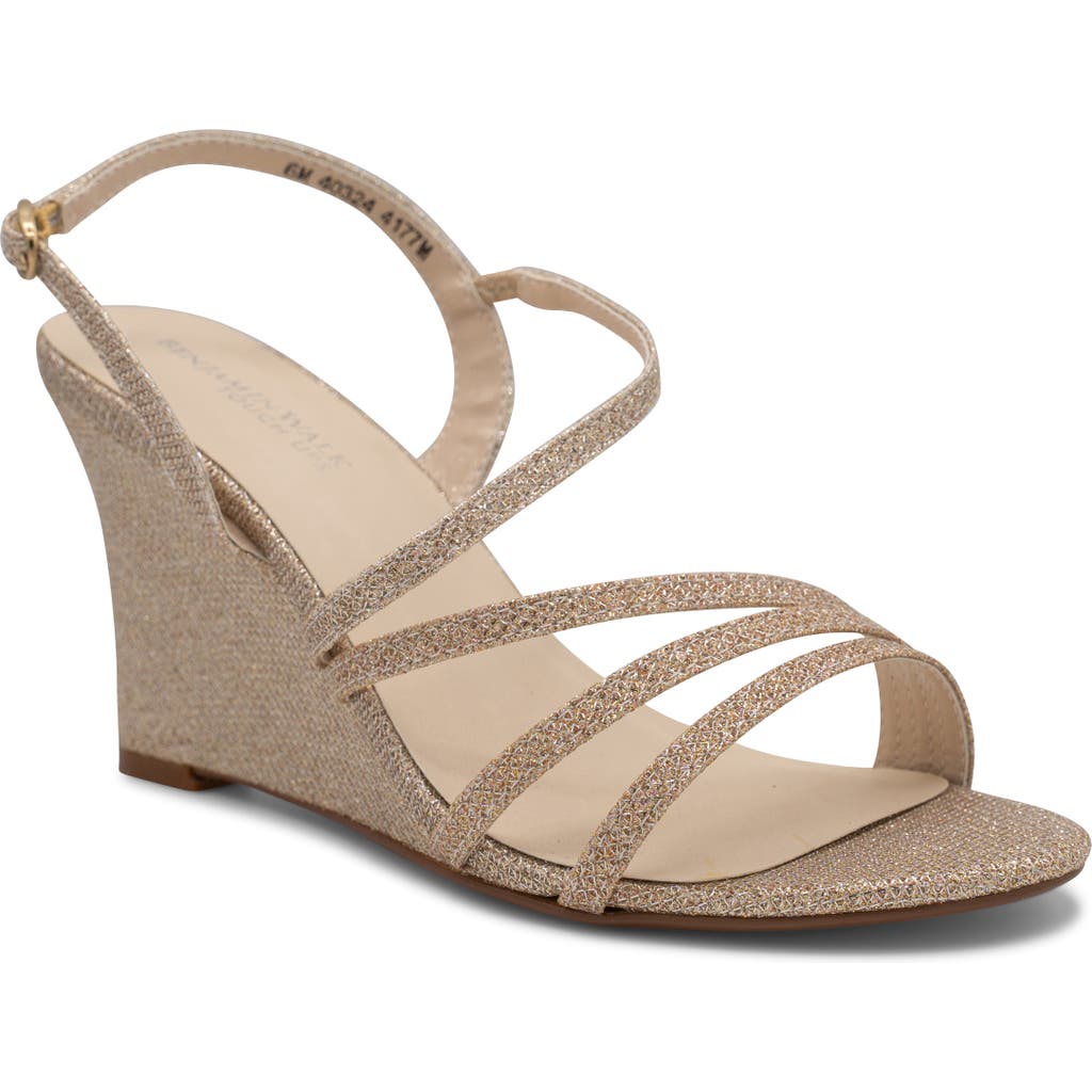 Touch Ups Phyllis Shimmer Wedge Sandal In Gold