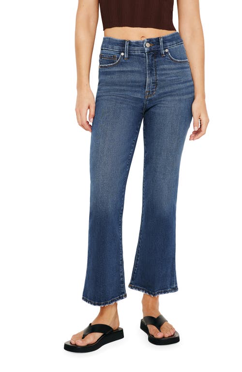 Good American Legs Distressed Crop Flare Jeans Indigo590 at
