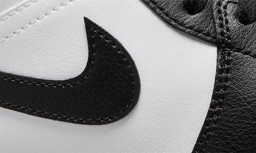 Jordan Air 1 Mid Basketball Sneaker In White/black/white