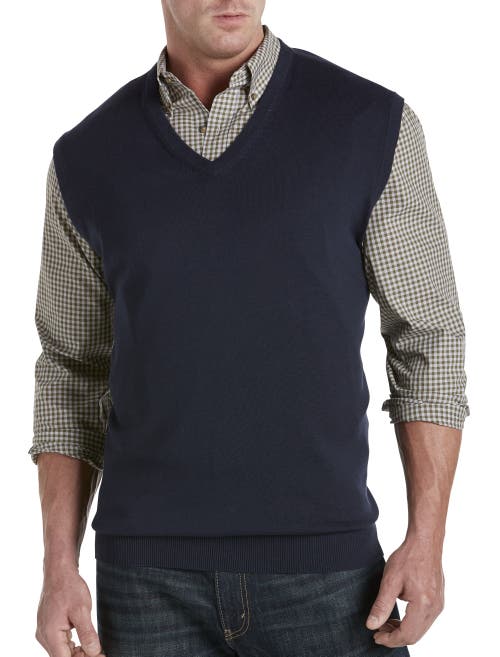 Shop Harbor Bay By Dxl V-neck Sweater Vest In Navy