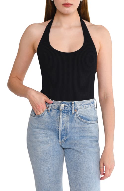 Shop Wayf Kristi Rib Halter Top In Black