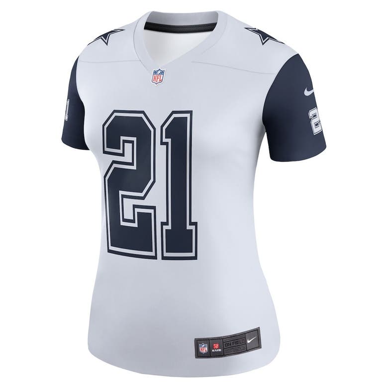 Men's Nike Ezekiel Elliott White Dallas Cowboys Color Rush Legend Player  Jersey