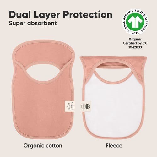 Keababies 8-pack Hallo Drool Bibs In Mauve