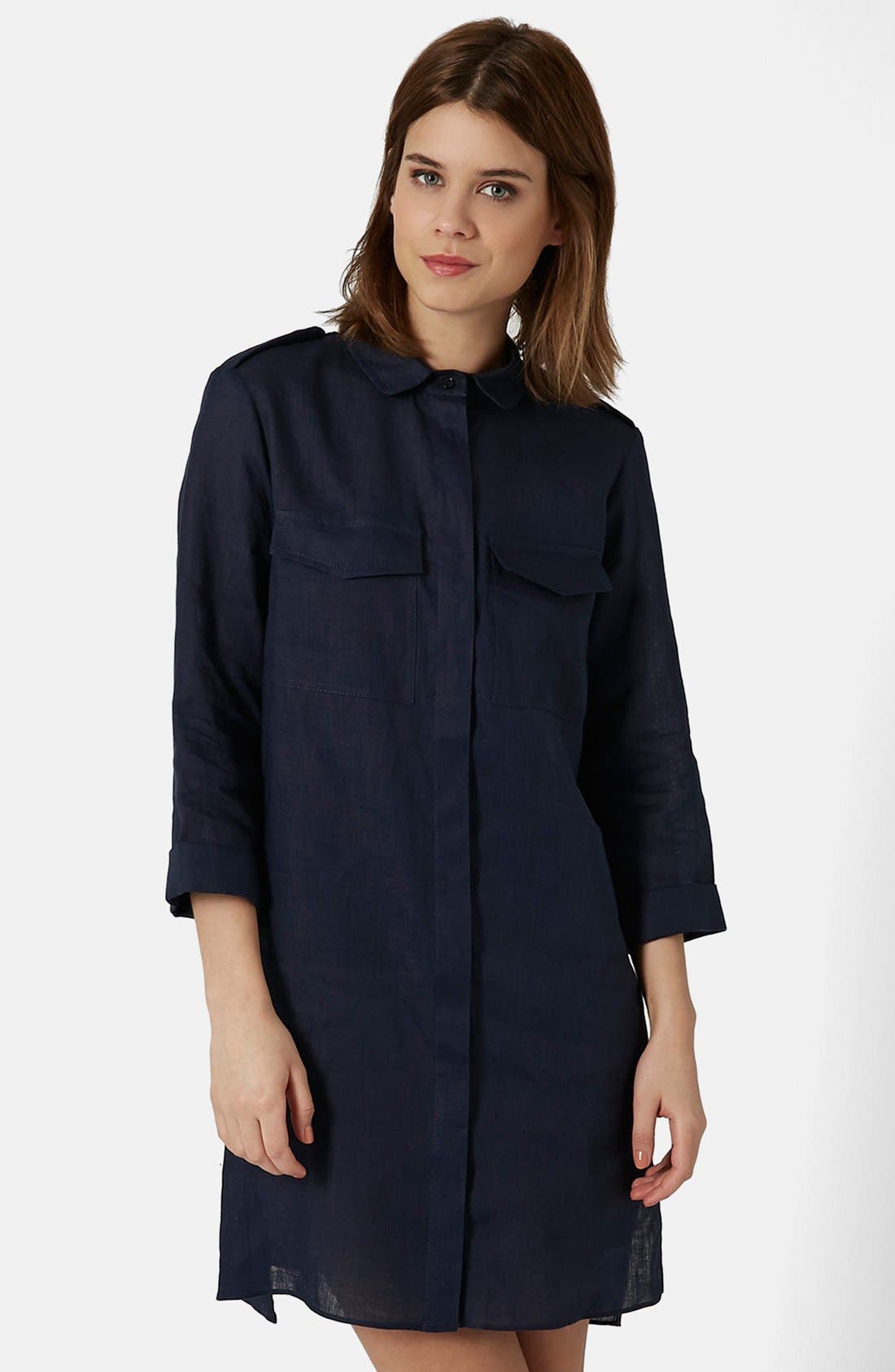 Utility Linen Shirtdress Nordstrom