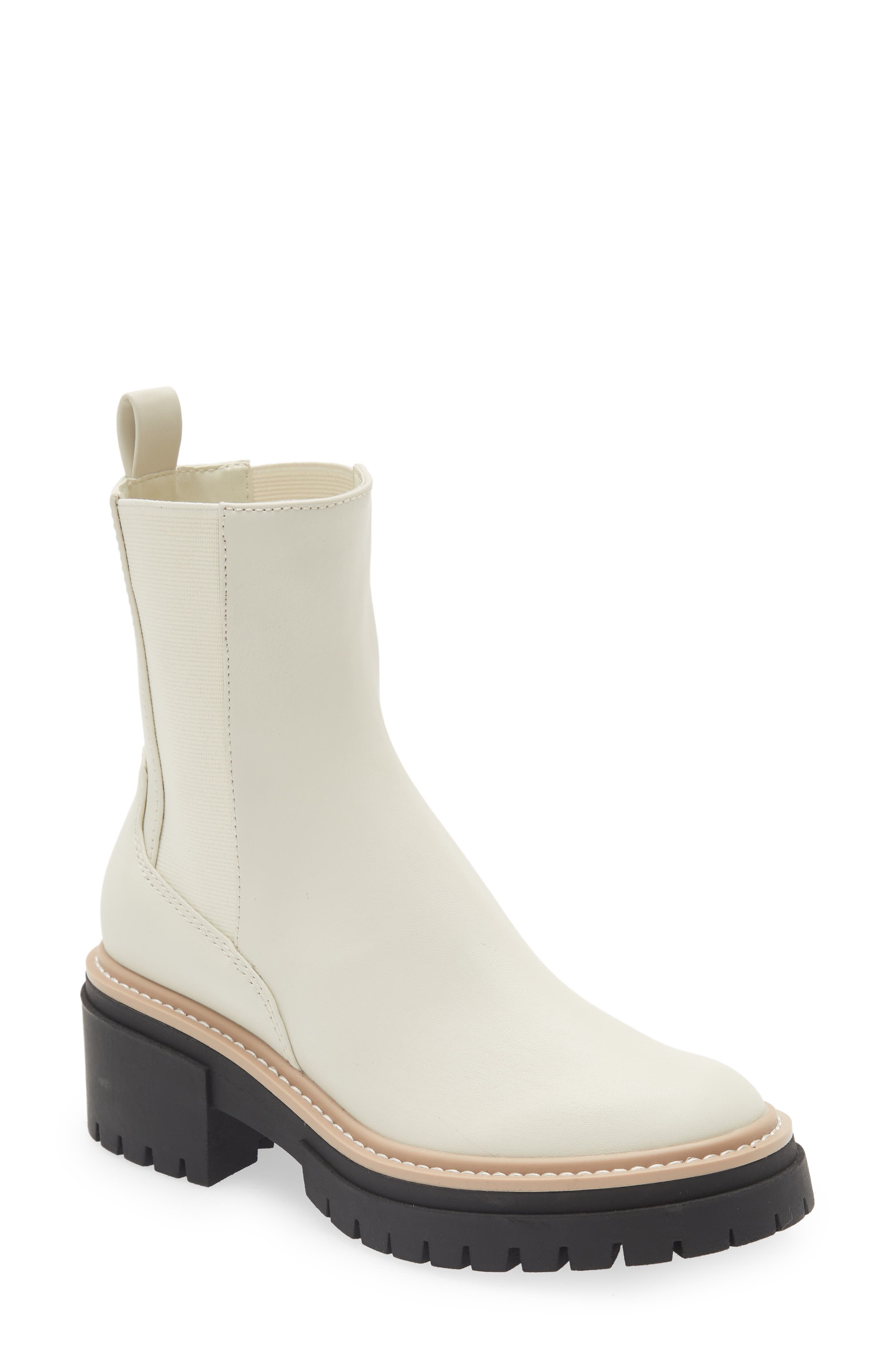 ivory chelsea boots