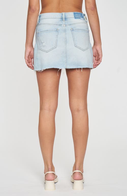 DAZE DAZE MALIBU DISTRESSED CUTOFF DENIM MINISKIRT 