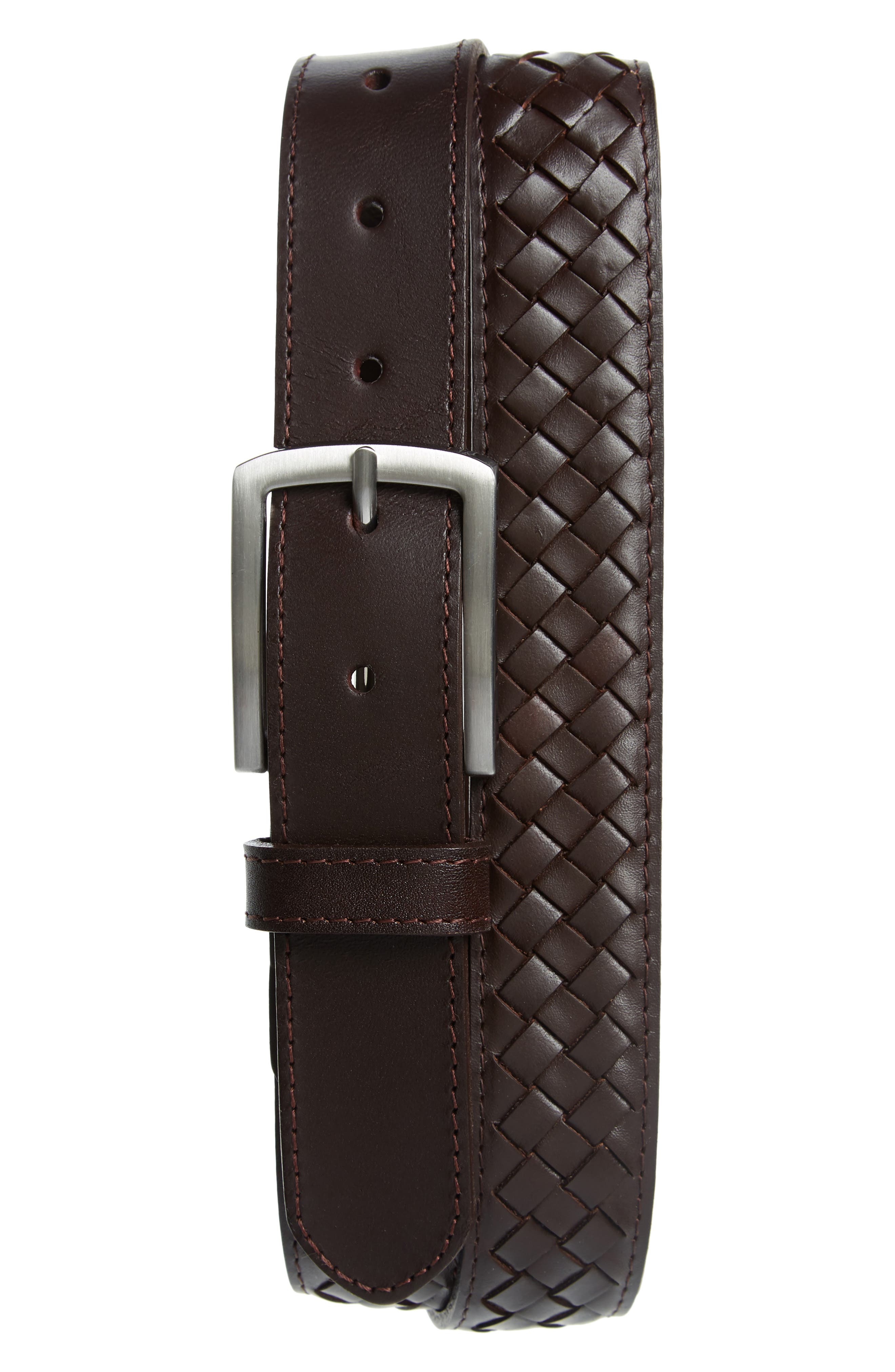 Nordstrom Men's Shop Lander Woven Leather Belt Nordstrom