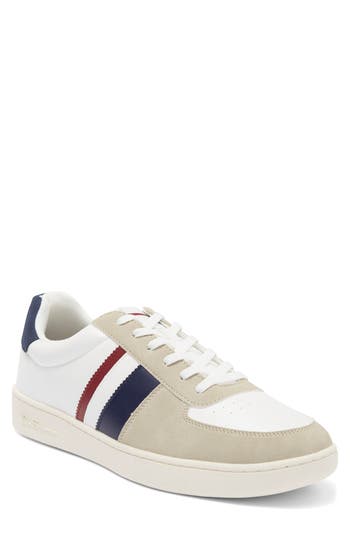 Shop Ben Sherman Hyde Sneaker In White/navy/red