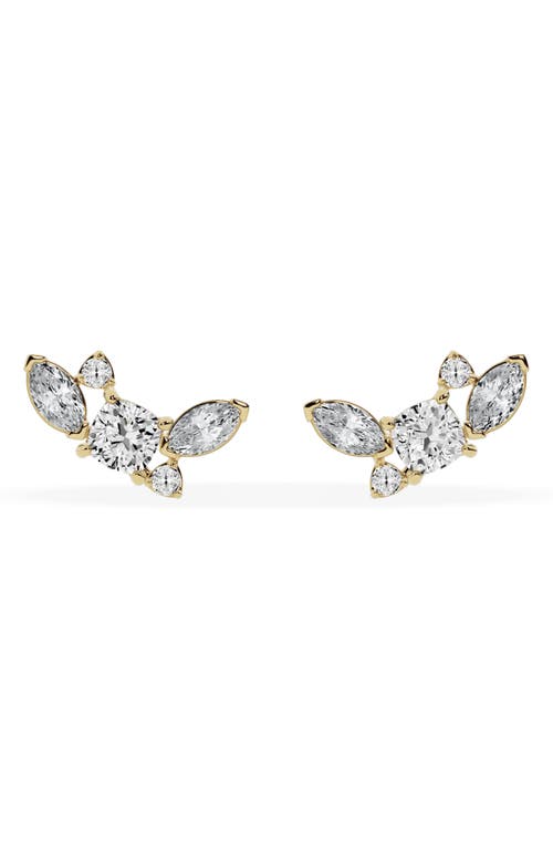 Jennifer Fisher 18K Gold Mixed Lab Created Diamond Fashion Stud Earrings - 1.73 ctw in 18K Yellow Gold at Nordstrom