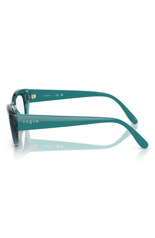 Vogue 49mm Oval Optical Glasses In Blue