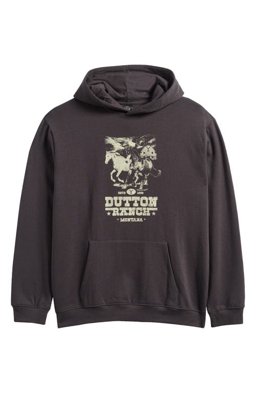 Treasure & Bond Kids' License Graphic Hoodie in Black Raven Dutton Ranch 