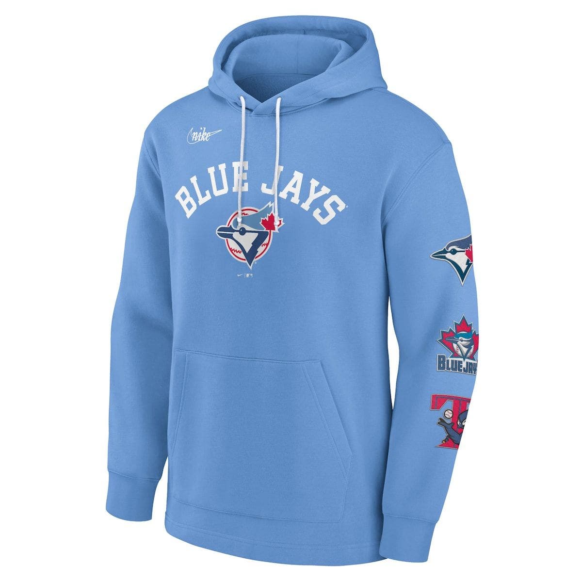 Nike Men's Nike Gray/Royal Toronto Blue Jays Baseball Raglan 3/4-Sleeve -  Pullover Hoodie