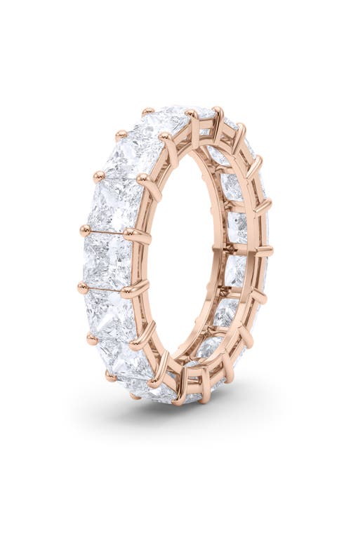 Shop Hautecarat Radiant Cut Lab Grown Diamond 18k Gold Eternity Band In 18k Rose Gold