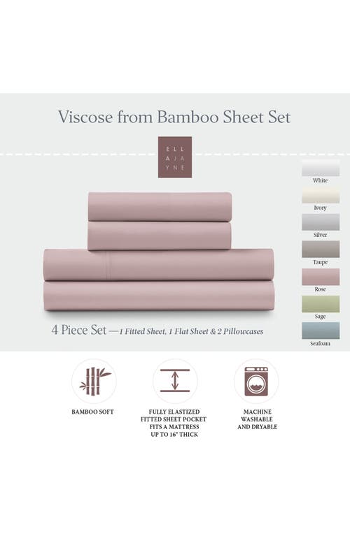 Ella Jayne Home Deep Pocket 4-piece Sheet Set In Rose
