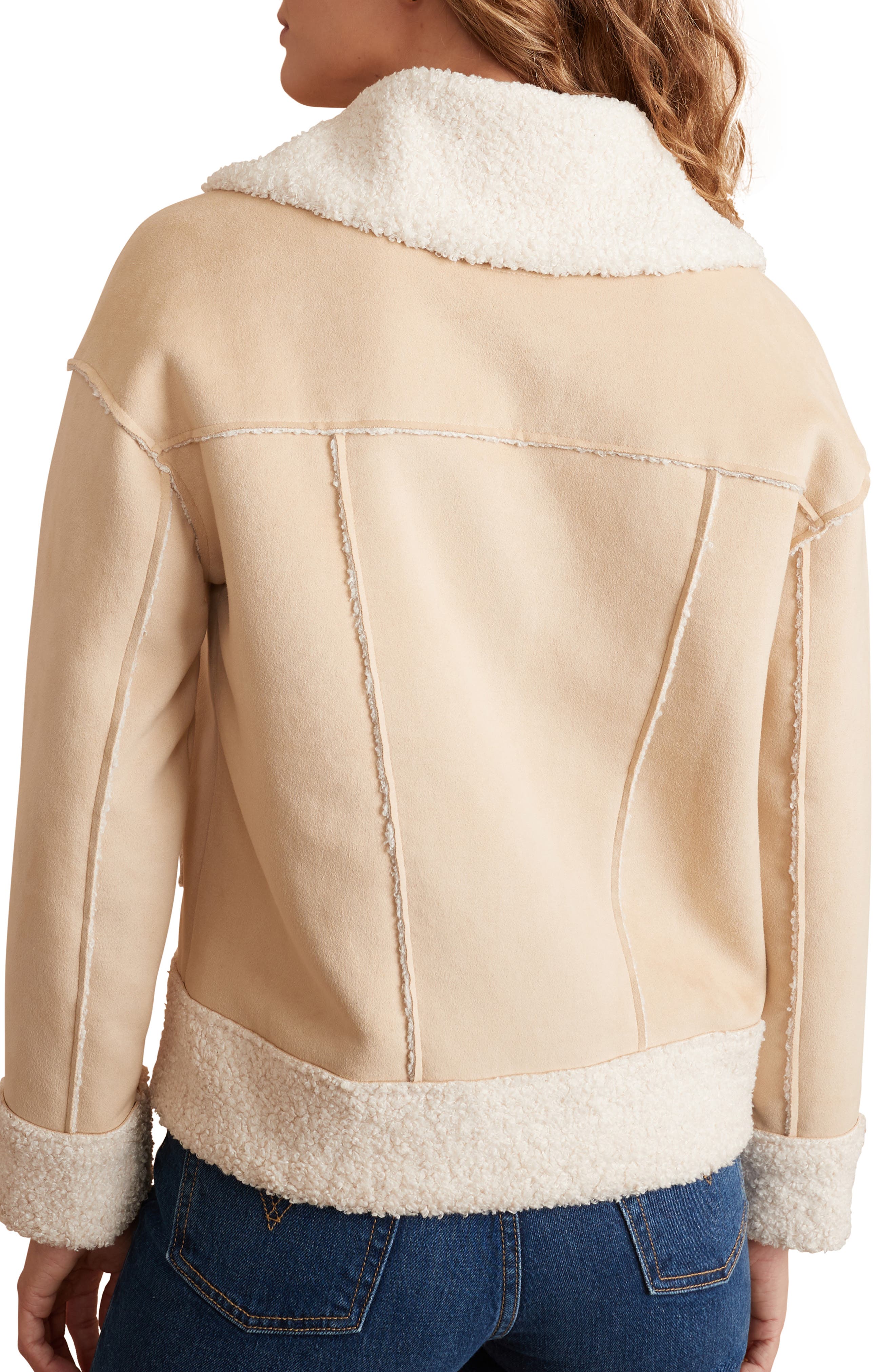 cream suede jacket