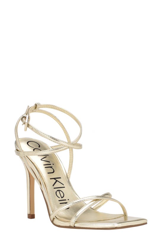 Calvin Klein Tegin Sandal In Gold 710 | ModeSens