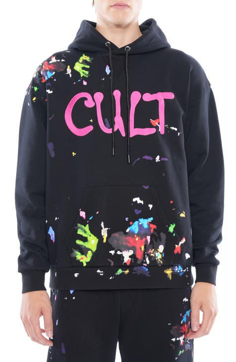Cult of Individuality New York Full Zip Hoodie Red / Black Graphics  Men's Size M