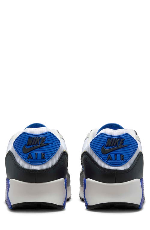 Shop Nike Air Max 90 Premium Sneaker In White/khaki/blue