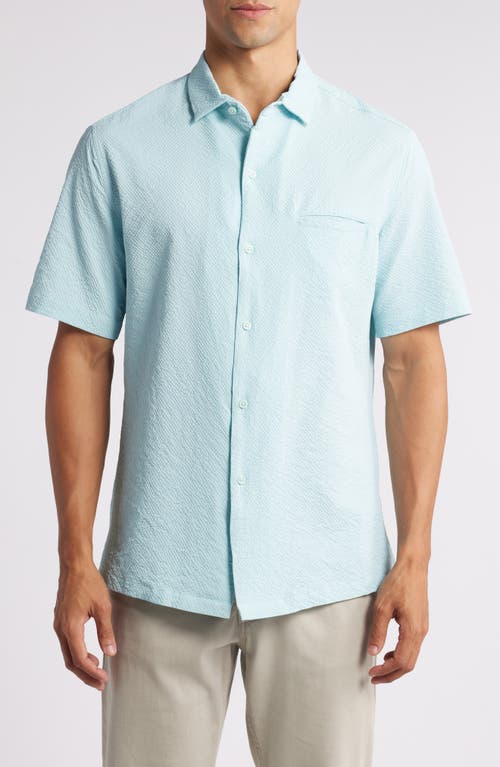 Shop Tori Richard The Lanai Short Sleeve Button-up Shirt In Sky Blue