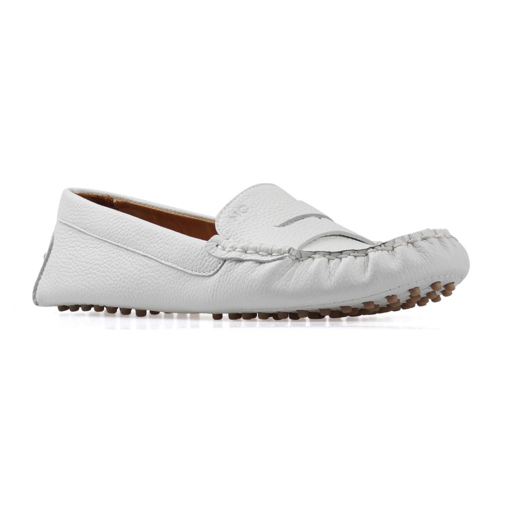 National Comfort Talulah Penny Loafer In White Leather