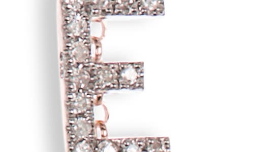Meshmerise Bezel Diamond Initial Chain Necklace In Rose-e
