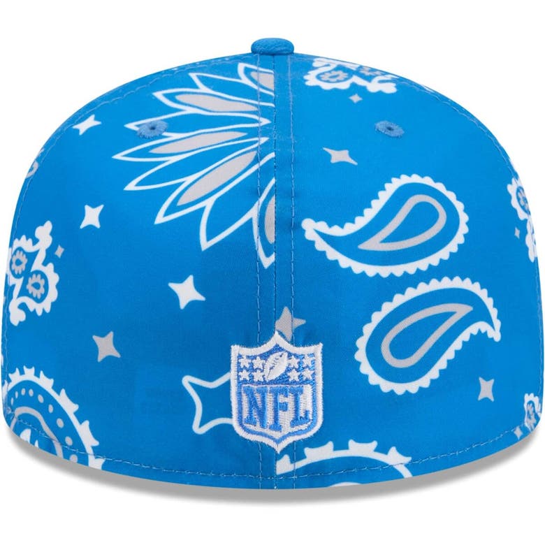 Shop New Era Blue Detroit Lions Paisley 59fifty Fitted Hat