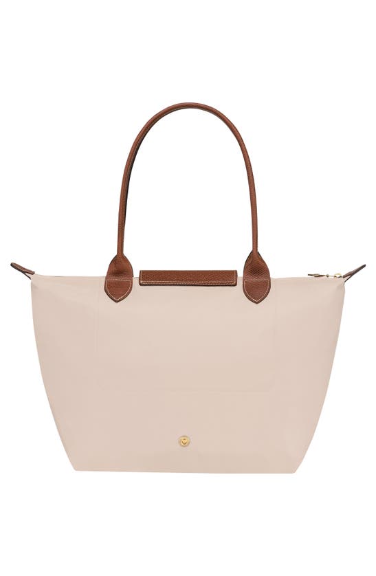 Shop Longchamp Medium Le Pliage Nylon Shoulder Tote In Paper