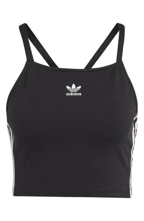 Shop Adidas Originals Adidas Adicolor 3-stripes Crop Tank Top In Black