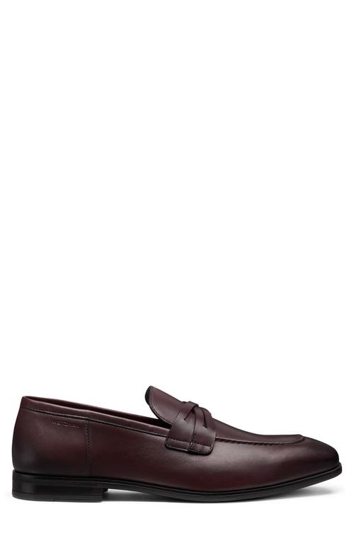 Shop Stuart Weitzman Simon Crisscross Loafer In Bordo