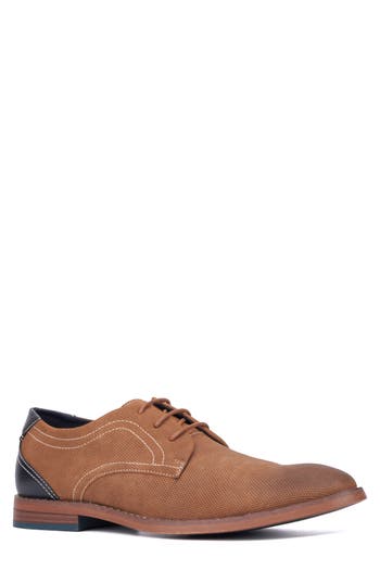 Reserve Footwear Textured Plain Toe Derby In Brown