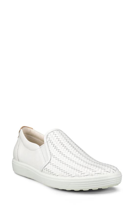 Ecco Soft 7 Slip-on Sneaker In White