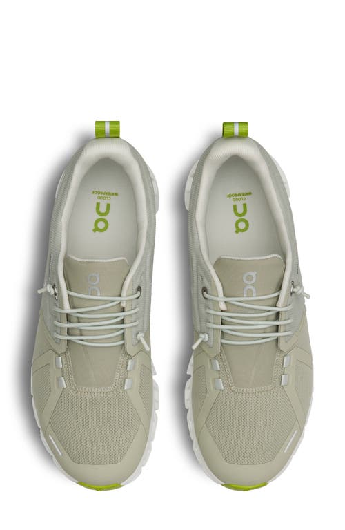 On Cloud 5 Waterproof Running Shoe In Chalk/ice