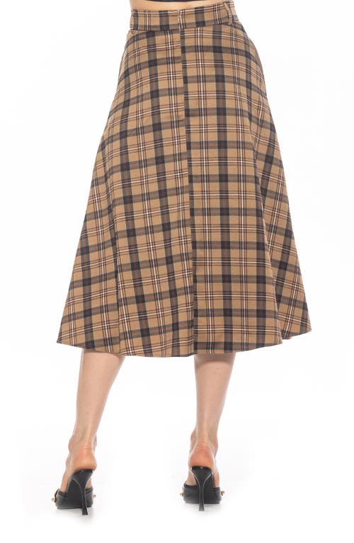 Alexia Admor Leonie Plaid A-line Skirt In Yellow Plaid