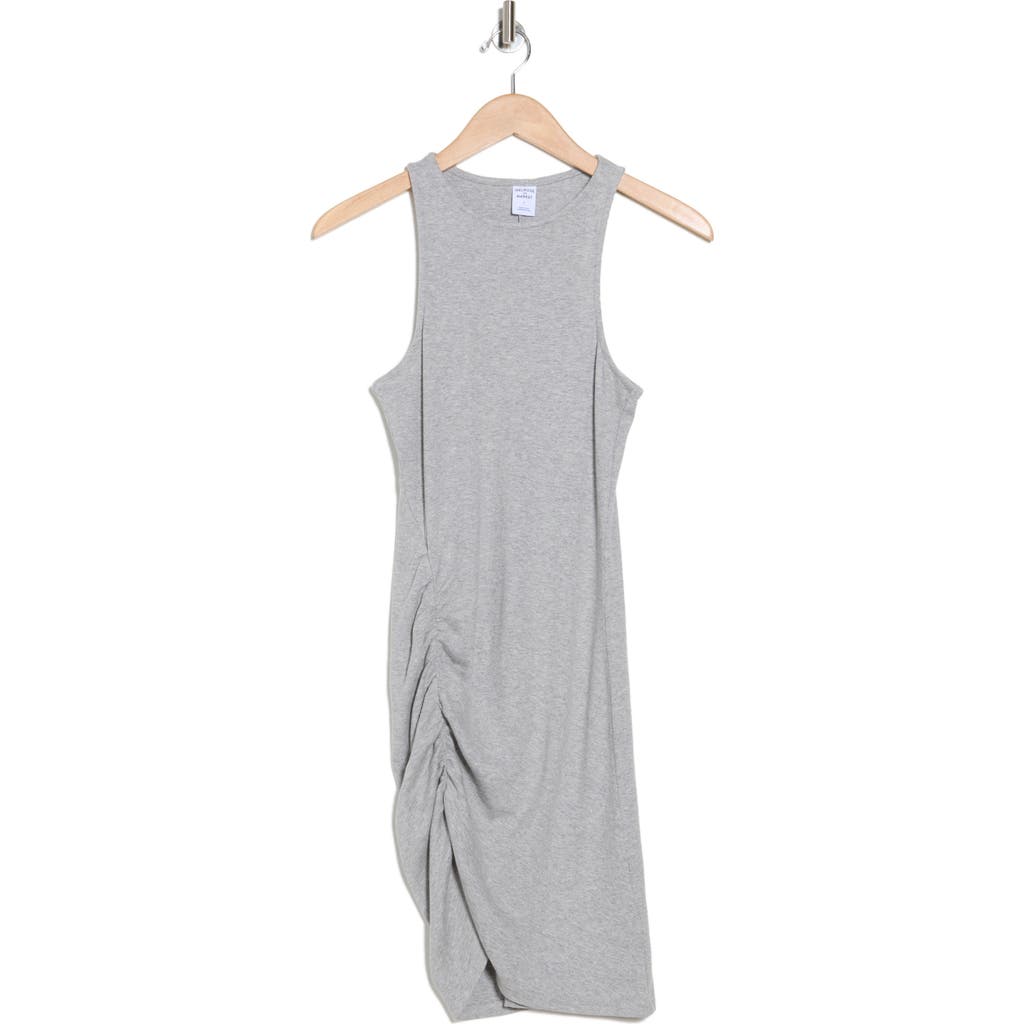 Melrose And Market Ruched Racerback Dress In Gray
