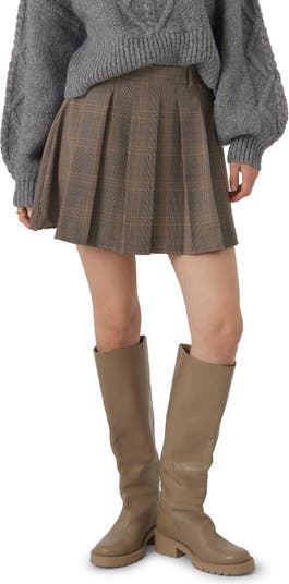 VERO MODA Miniskirt | Pleated Nordstrom Check Tracy