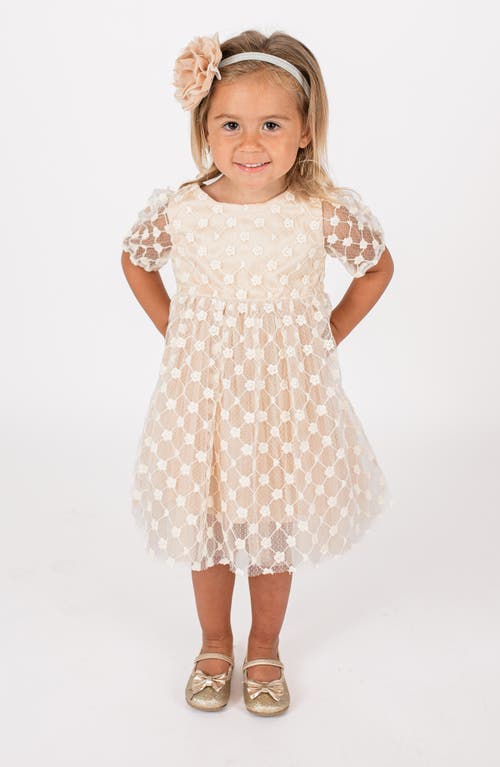 Popatu Kids' Embroidered Tulle Dress In Ivory