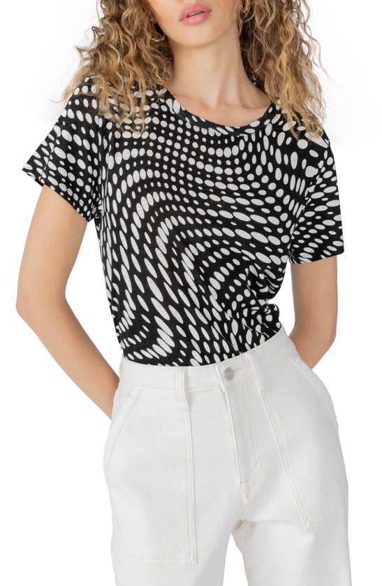 Sanctuary The Perfect Geo Print Cotton Blend Knit Top In Diffusion