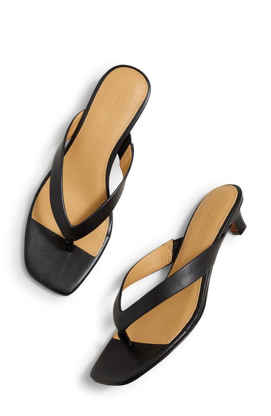 Shop Madewell Calia Kitten Heel Sandal In True Black