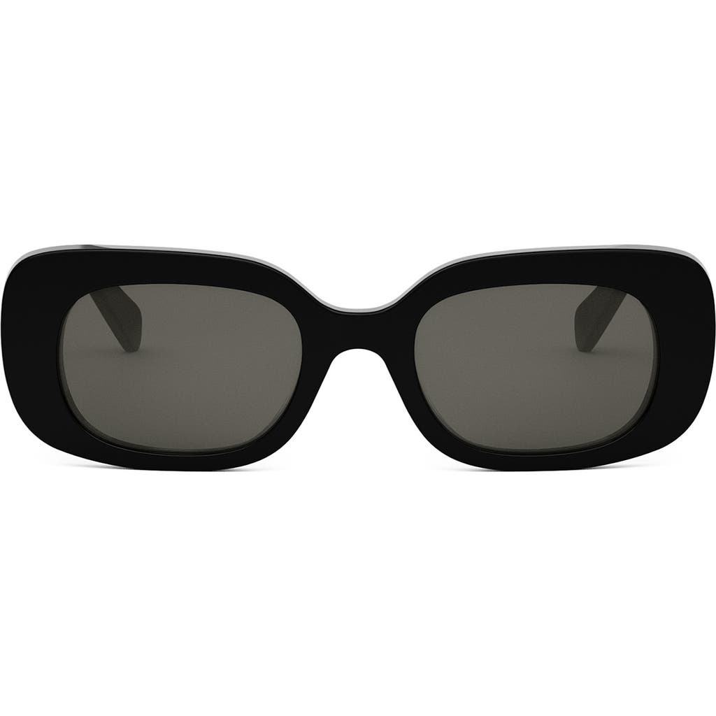 Celine Bold 3 Dots 51mm Rectangular Sunglasses In Black