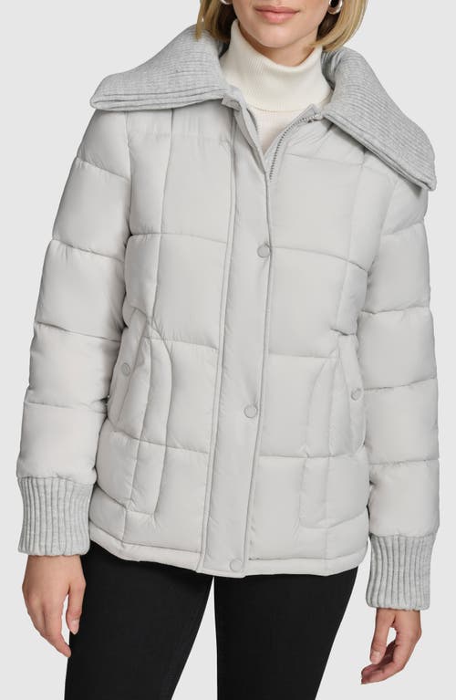 Andrew Marc Riley Quilted Puffer Jacket in Fog 