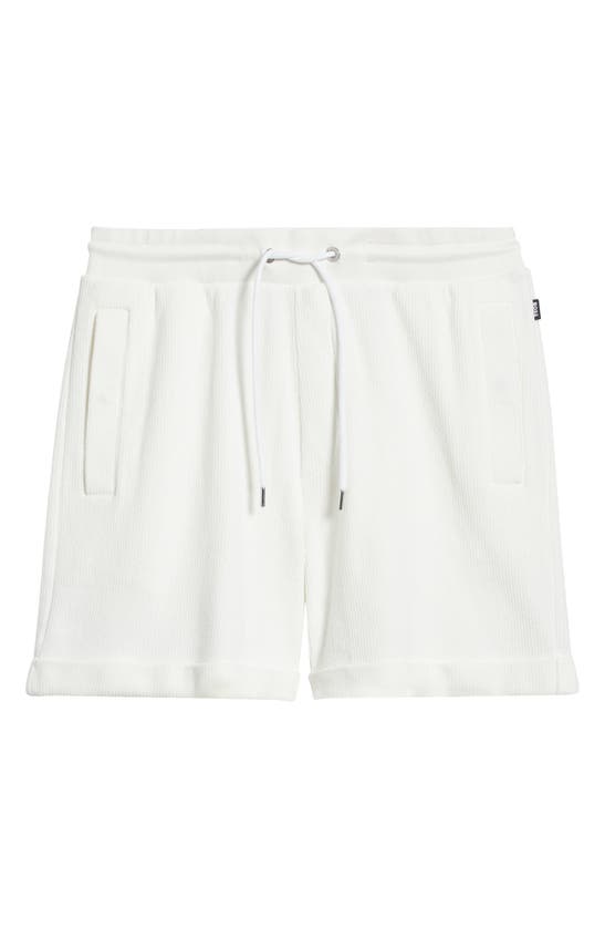 Shop Hugo Boss Boss Lasdun Cotton Gauze Drawstring Shorts In White