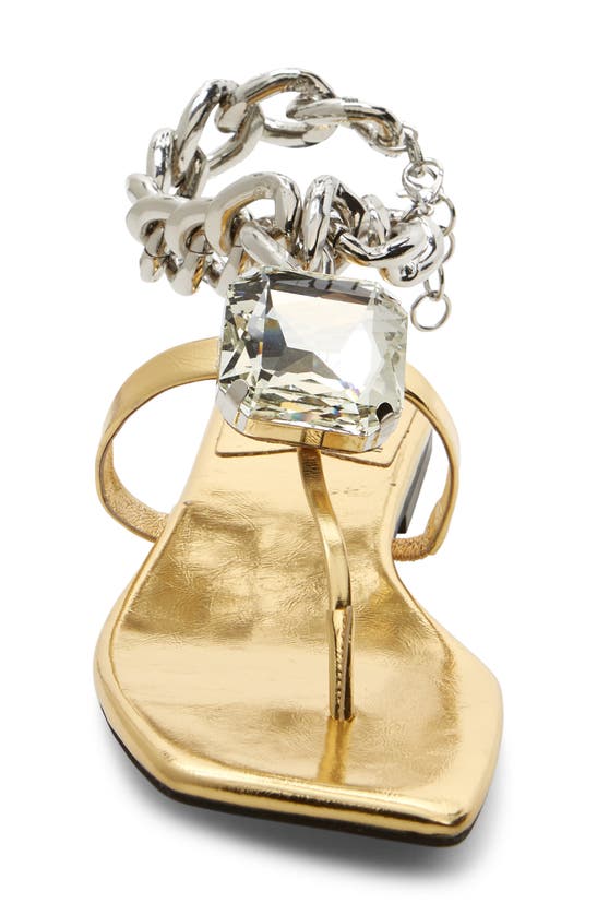 Shop Jeffrey Campbell Ring On It Sandal In Gold Silver Combo